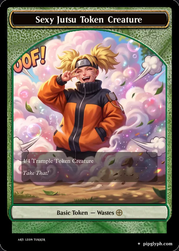 Sexy Jutsu Token Creature — custom MTG-style token, rare rarity