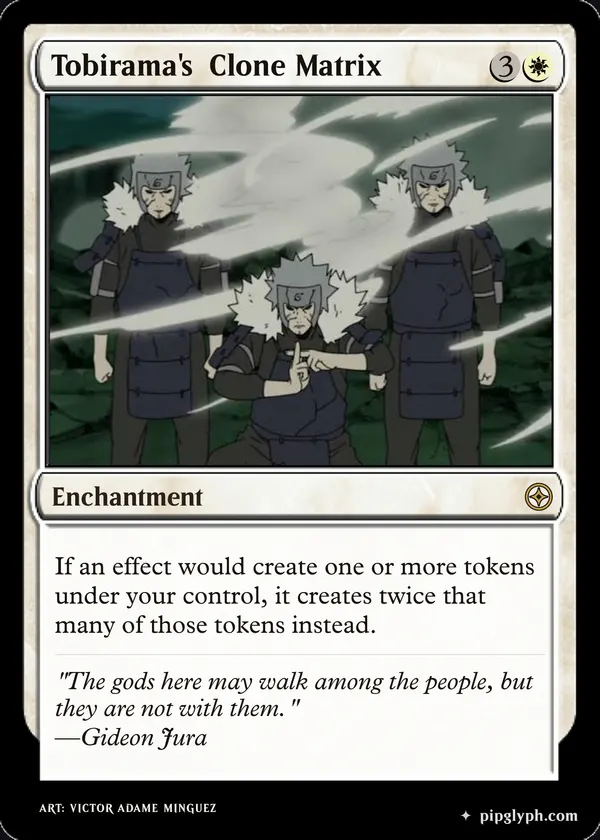 Tobirama's Clone Matrix — custom MTG-style enchantment, rare rarity