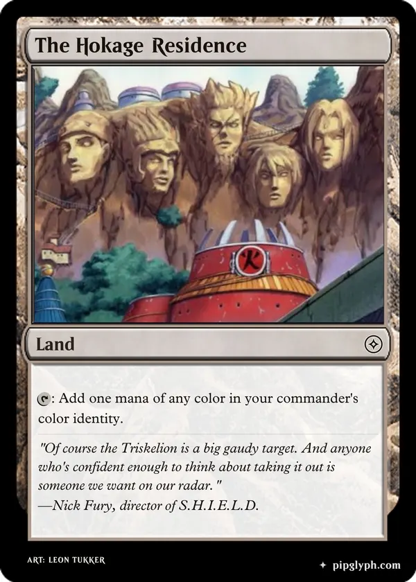 The Hokage Residence — custom MTG-style land, common rarity