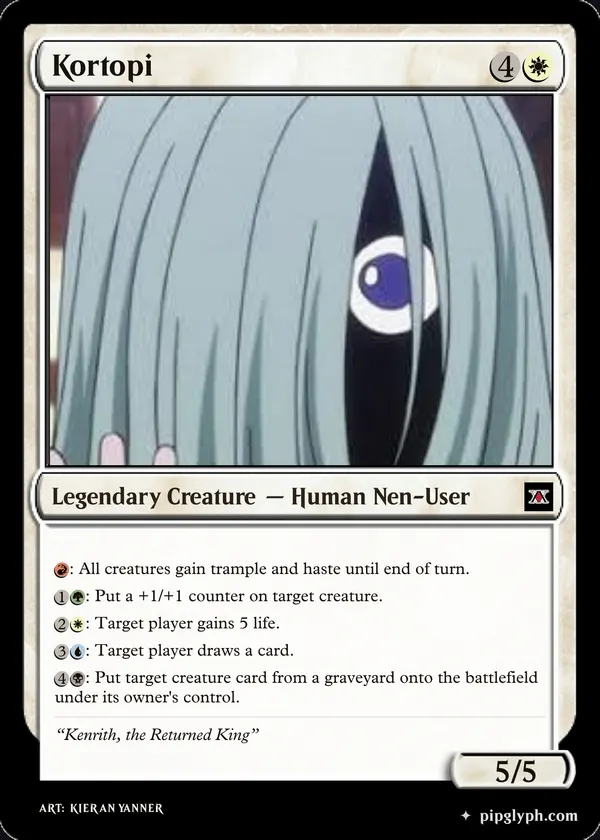 Kortopi — custom MTG-style creature, mythic rarity
