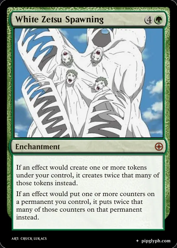 White Zetsu Spawning — custom MTG-style enchantment, mythic rarity