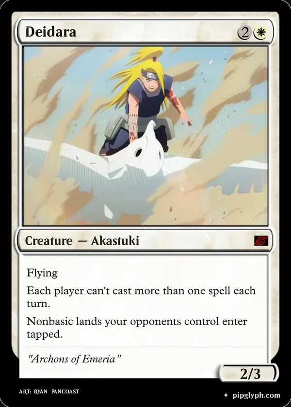 Deidara — custom MTG-style creature, rare rarity