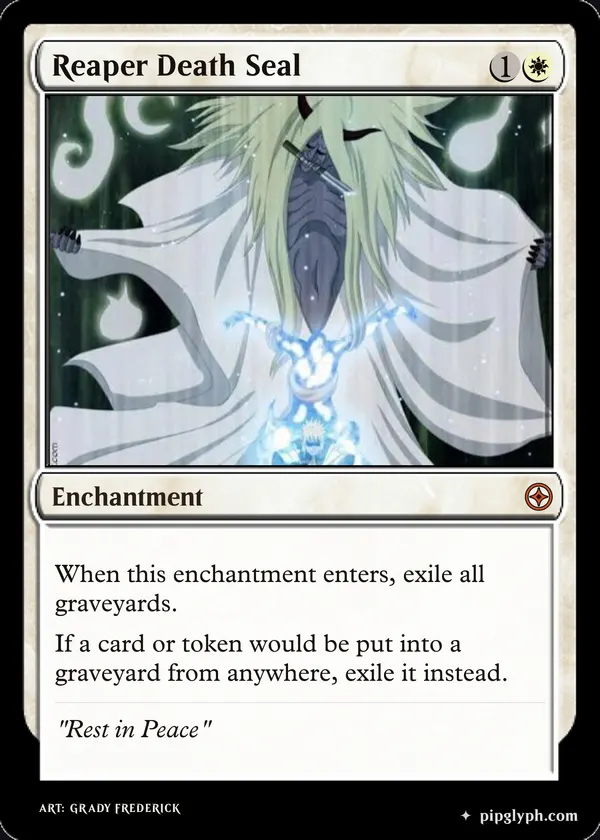 Reaper Death Seal — custom MTG-style enchantment, mythic rarity