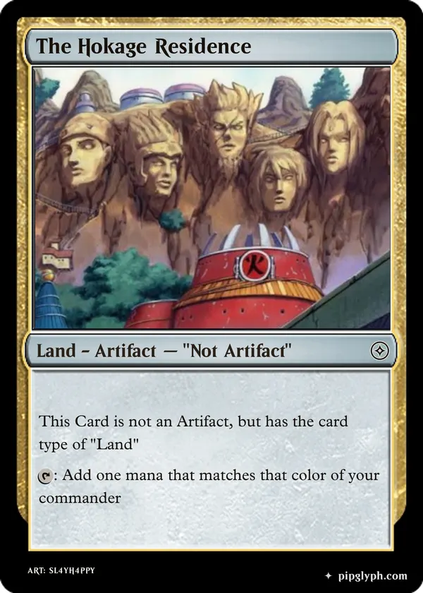 The Hokage Residence — custom MTG-style artifact, common rarity