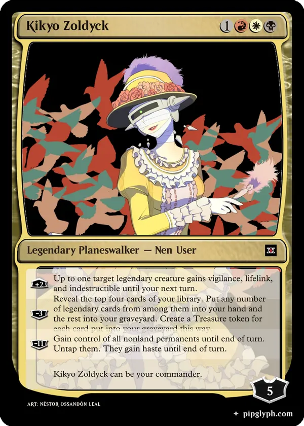 Kikyo Zoldyck — custom MTG-style planeswalker, mythic rarity