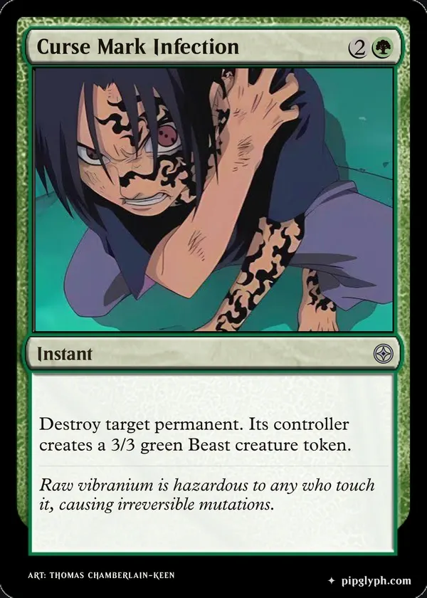 Curse Mark Infection — custom MTG-style instant, uncommon rarity