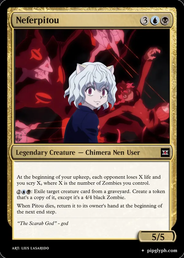 Neferpitou — custom MTG-style creature, mythic rarity