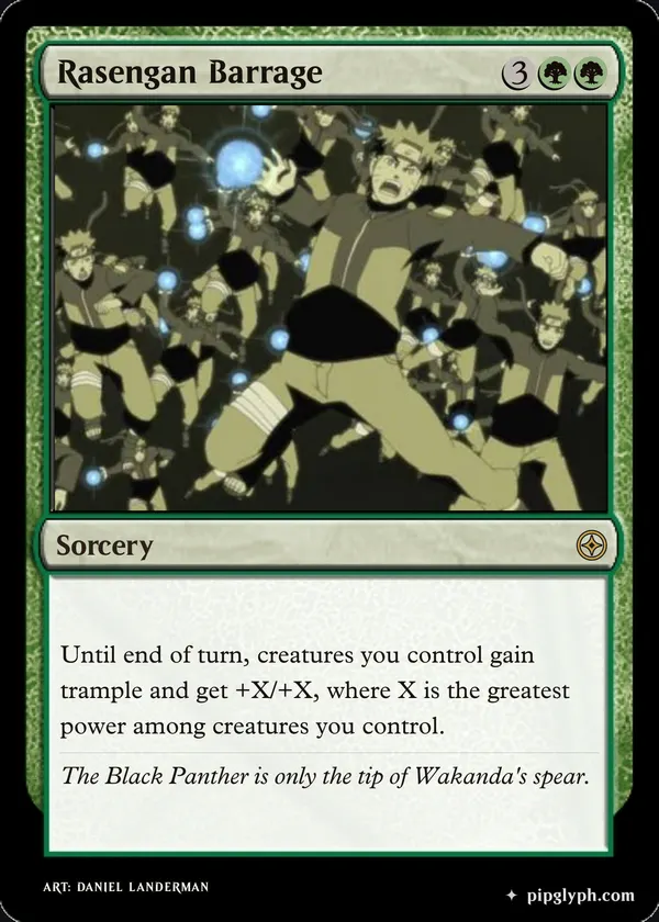 Rasengan Barrage — custom MTG-style sorcery, rare rarity