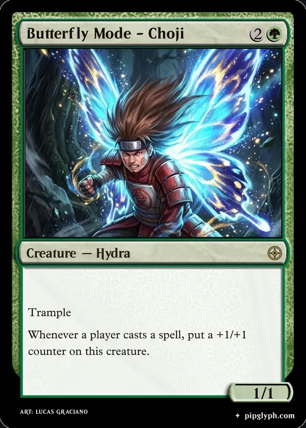 Butterfly Mode - Choji — custom MTG-style creature, rare rarity