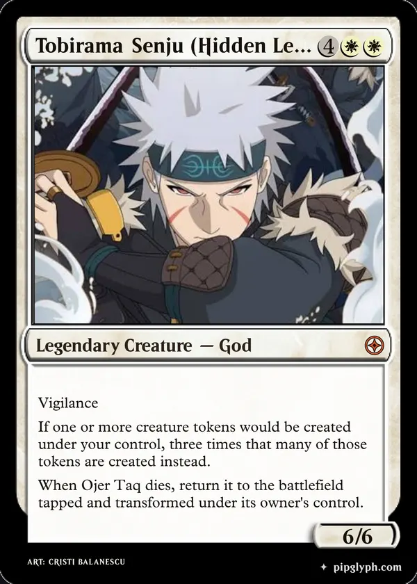 Tobirama Senju (Hidden Leaf Village) — custom MTG-style creature, mythic rarity