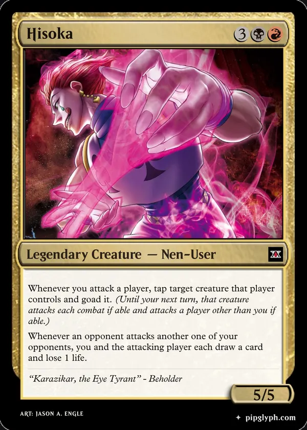 Hisoka — custom MTG-style creature, mythic rarity