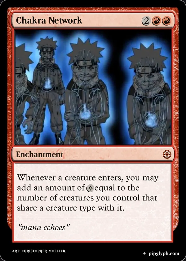 Chakra Network — custom MTG-style enchantment, mythic rarity
