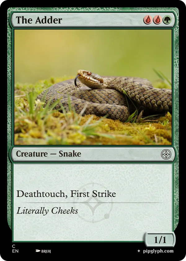 The Adder — custom MTG-style creature, common rarity
