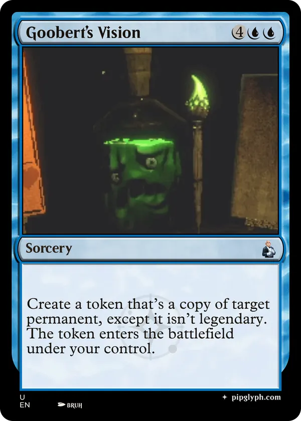 Goobert’s Vision — custom MTG-style sorcery, uncommon rarity