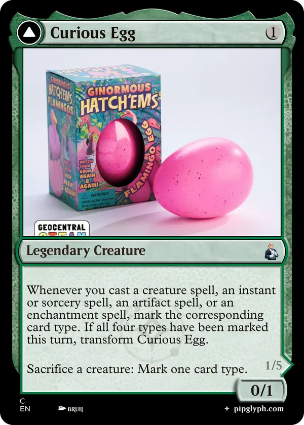 Curious Egg — custom MTG-style creature, common rarity
