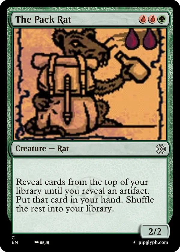 The Pack Rat — custom MTG-style creature, common rarity