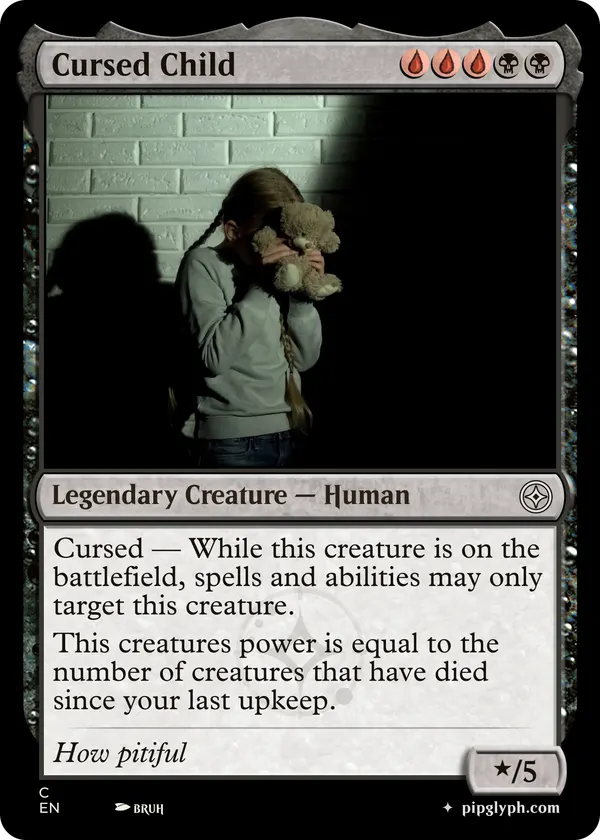 Cursed Child — custom MTG-style creature, common rarity