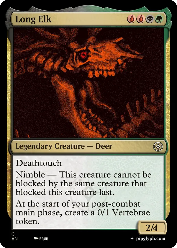 Long Elk — custom MTG-style creature, common rarity