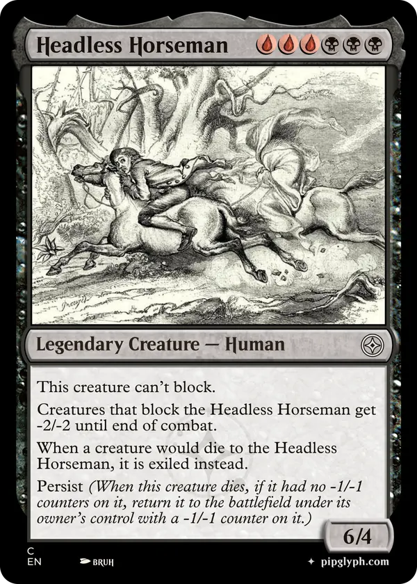 Headless Horseman — custom MTG-style creature, common rarity