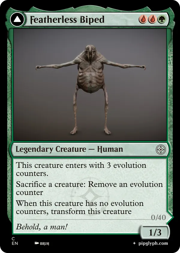 Featherless Biped — custom MTG-style creature, common rarity
