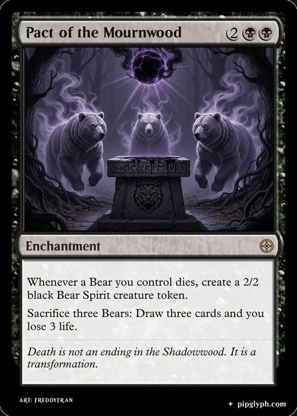 Pact of the Mournwood — custom MTG-style enchantment, rare rarity