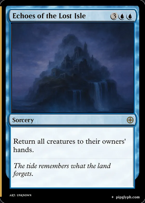 Echoes of the Lost Isle — custom MTG-style sorcery, rare rarity