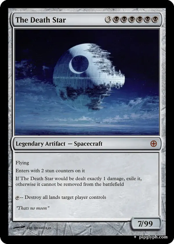 The Death Star — custom MTG-style artifact, mythic rarity