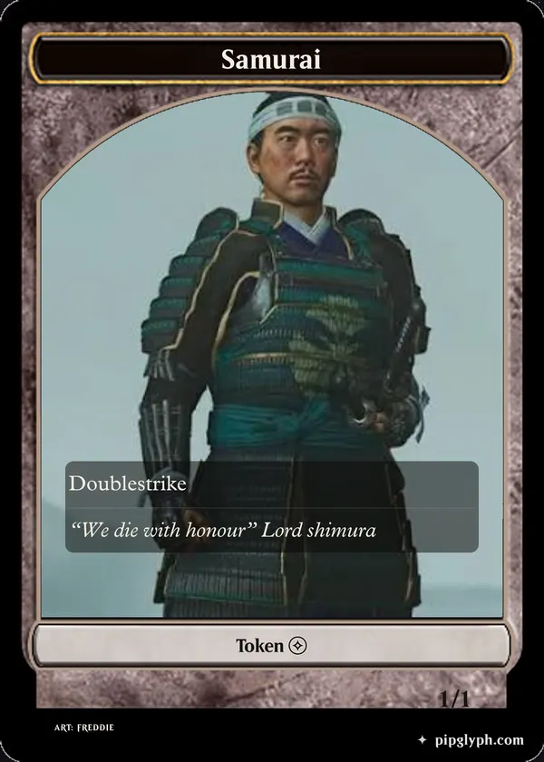 Samurai — custom MTG-style token, common rarity