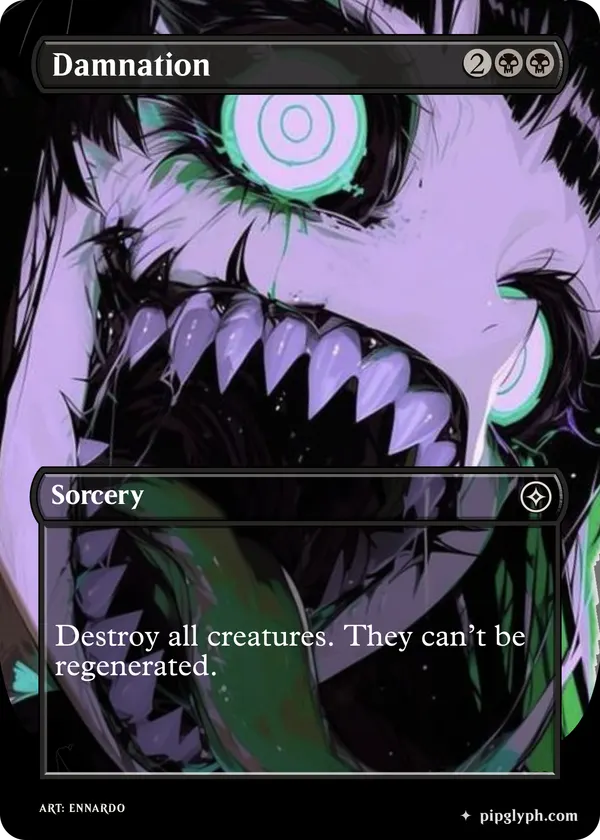 Damnation — custom MTG-style sorcery, common rarity