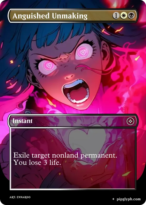 Anguished Unmaking — custom MTG-style instant, common rarity