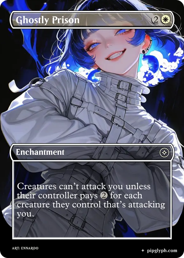 Ghostly Prison — custom MTG-style enchantment, common rarity