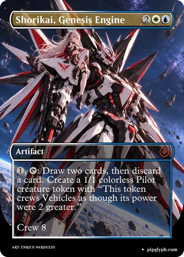 Shorikai, Genesis Engine — custom MTG-style artifact, mythic rarity