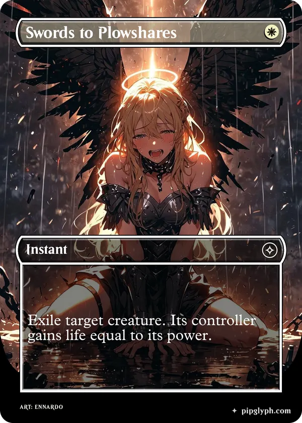 Swords to Plowshares — custom MTG-style instant, common rarity