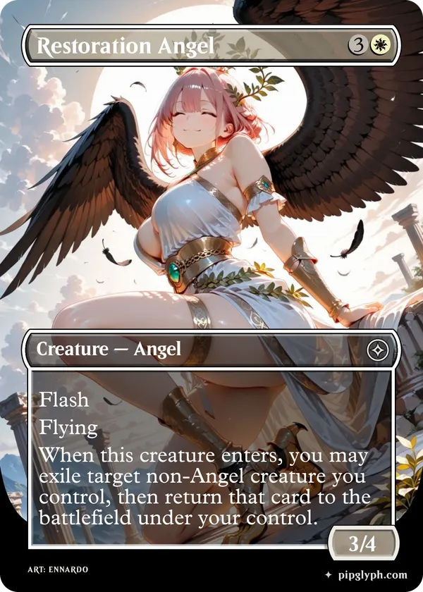 Restoration Angel — custom MTG-style creature, common rarity