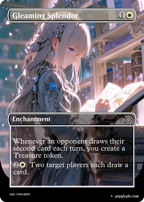 Gleaming Splendor — custom MTG-style enchantment, common rarity