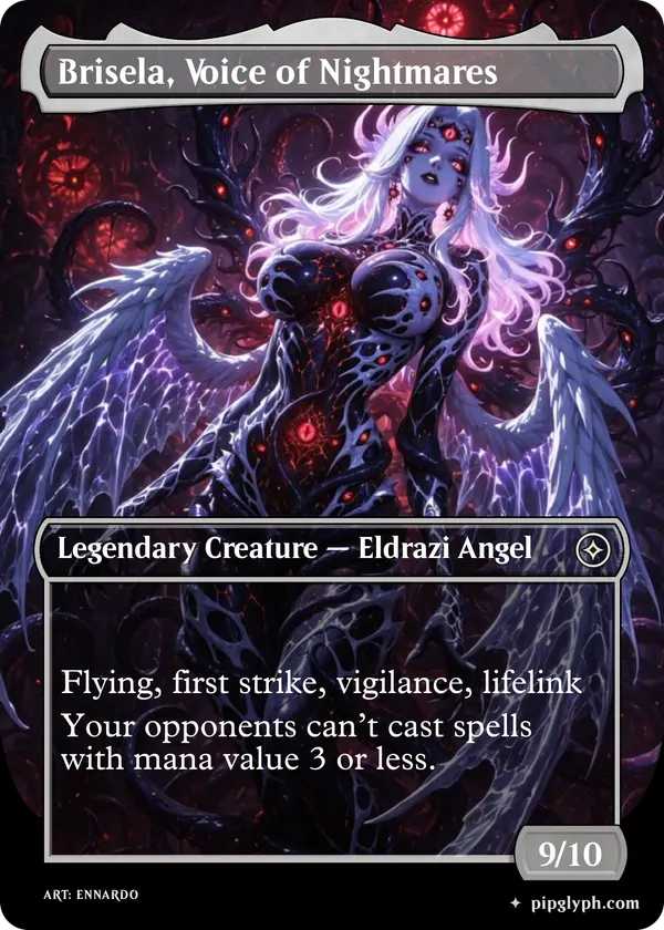 Brisela, Voice of Nightmares — custom MTG-style creature, common rarity