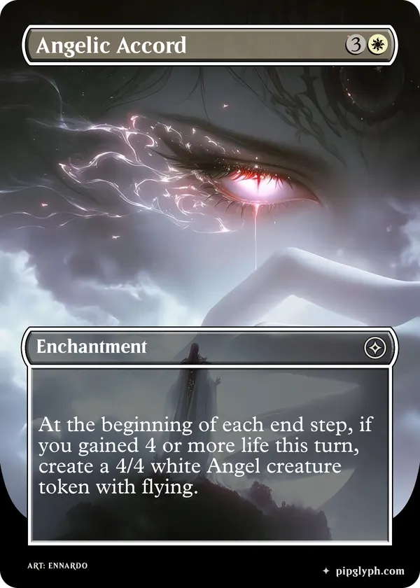 Angelic Accord — custom MTG-style enchantment, common rarity