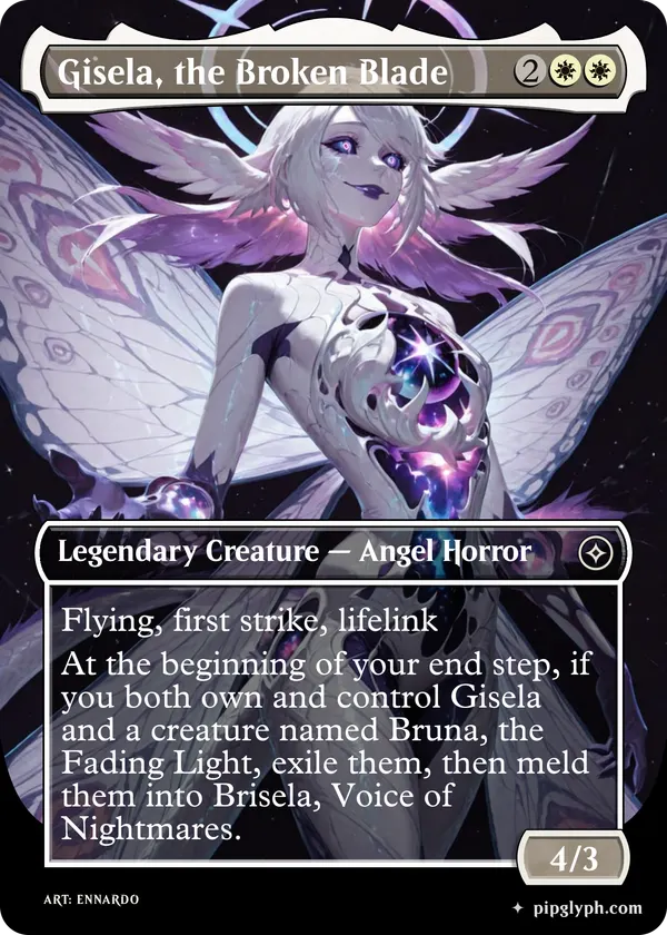 Gisela, the Broken Blade — custom MTG-style creature, common rarity