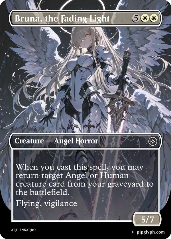 Bruna, the Fading Light — custom MTG-style creature, common rarity