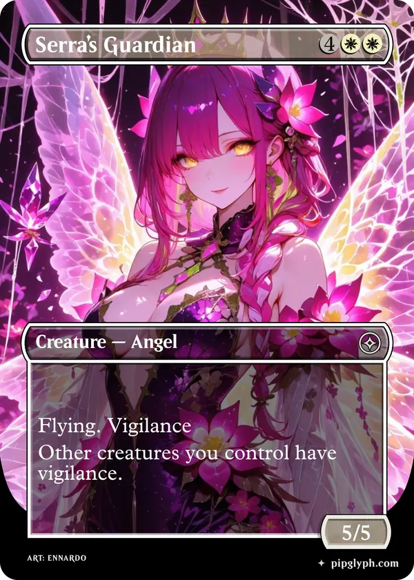 Serra’s Guardian — custom MTG-style creature, common rarity