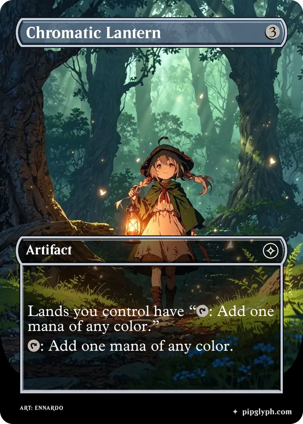 Chromatic Lantern — custom MTG-style artifact, common rarity
