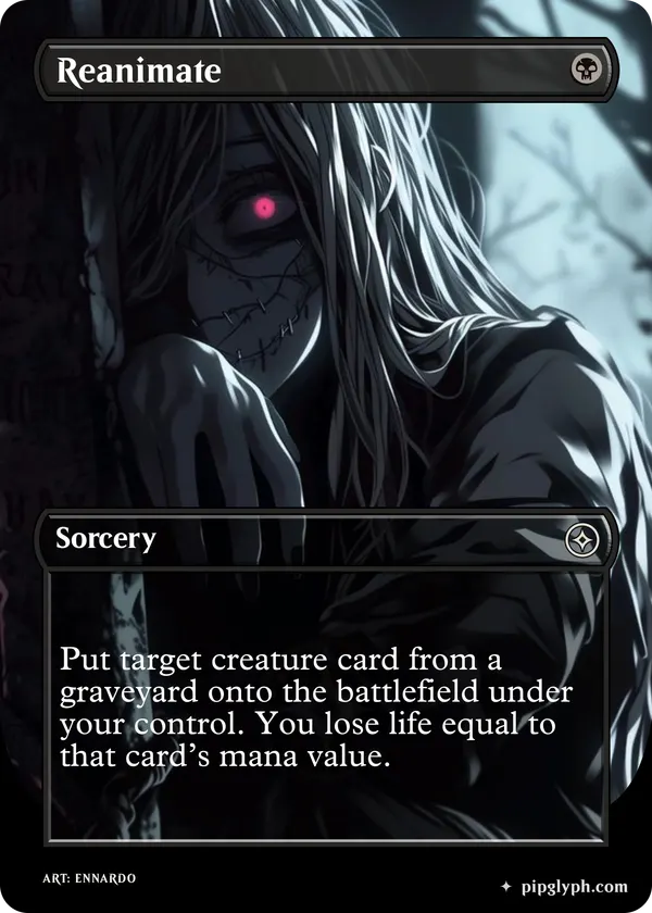 Reanimate — custom MTG-style sorcery, common rarity