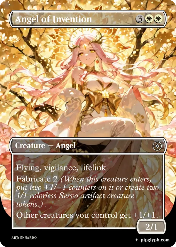 Angel of Invention — custom MTG-style creature, common rarity