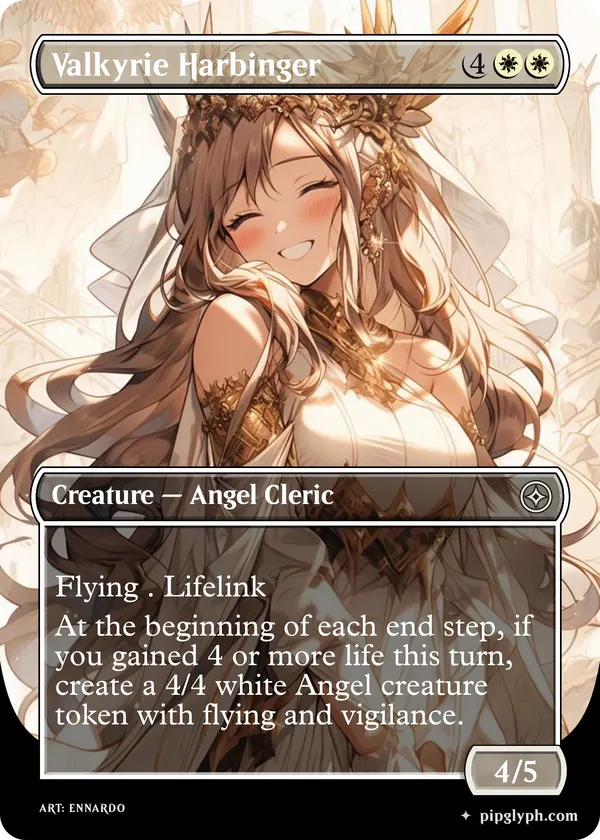 Valkyrie Harbinger — custom MTG-style creature, common rarity