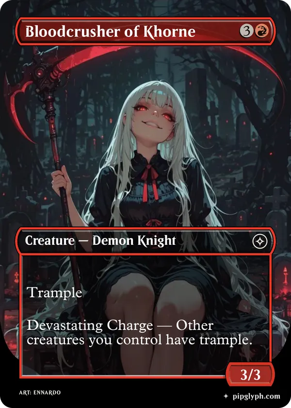 Bloodcrusher of Khorne — custom MTG-style creature, common rarity