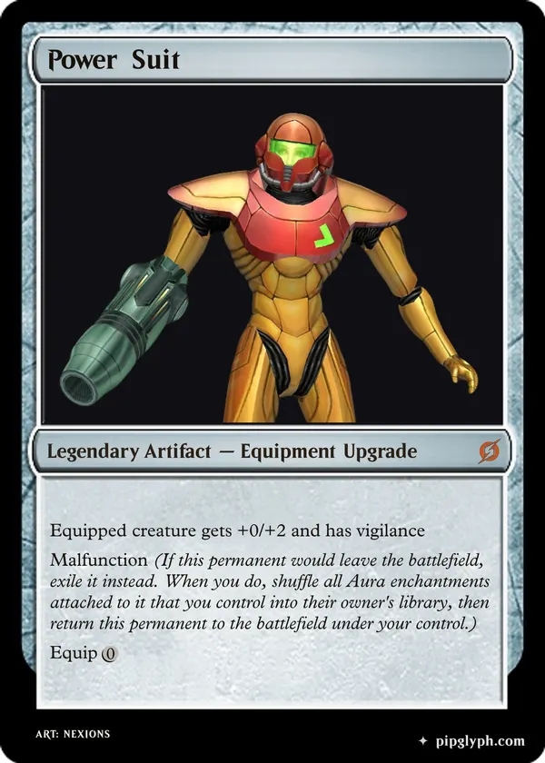 Power Suit — custom MTG-style artifact, mythic rarity