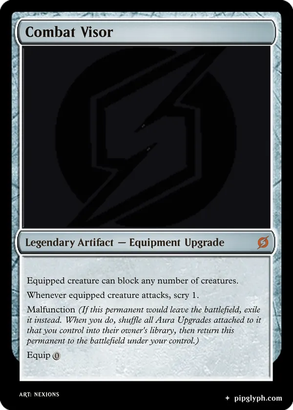 Combat Visor — custom MTG-style artifact, mythic rarity