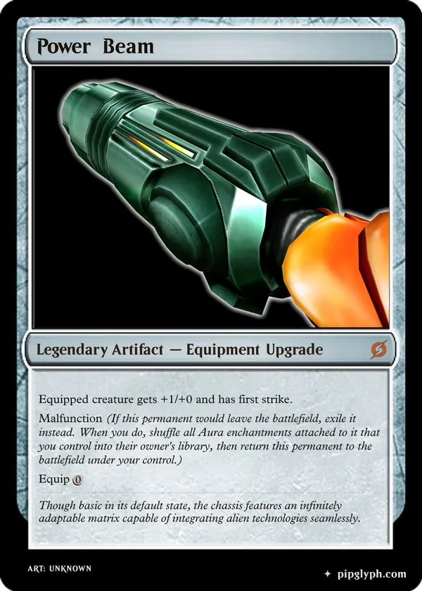 Power Beam — custom MTG-style artifact, mythic rarity