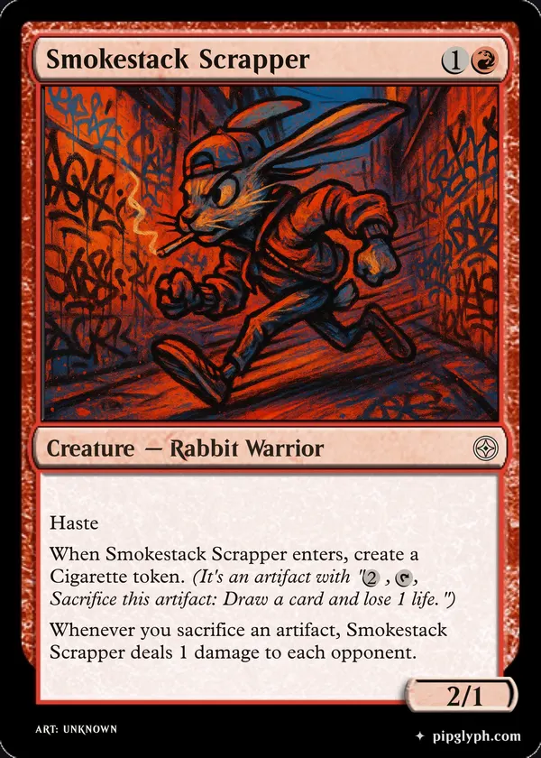 Smokestack Scrapper — custom MTG-style creature, common rarity
