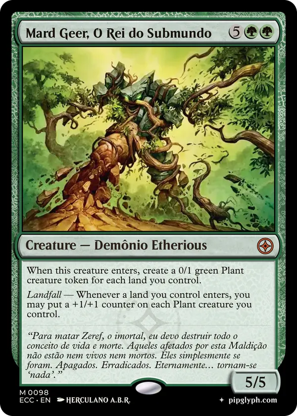 Mard Geer, O Rei do Submundo — custom MTG-style creature, mythic rarity